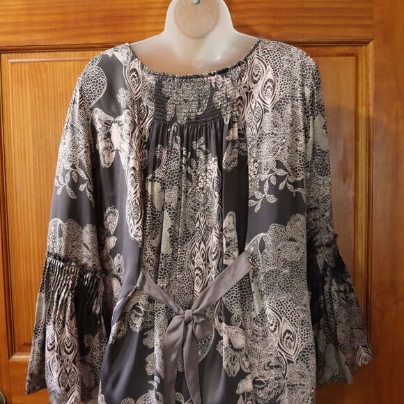 Odd Molly Silk Butterfly Print Purple Mini Dress Beaded Size 4 NWT - Picture 10 of 16